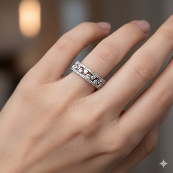 Oval-cut eternity ring