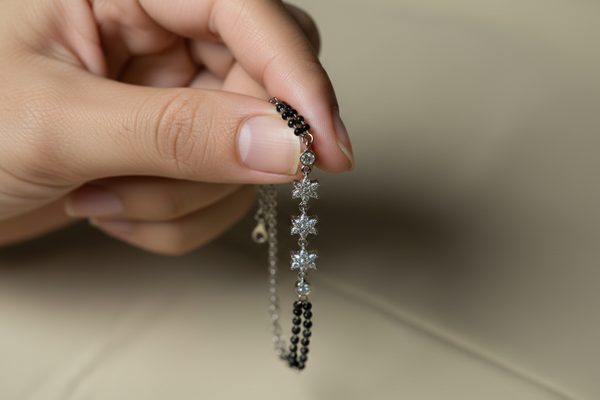 StarSync Silver Mangalsutra