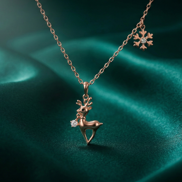 SnowCharm Reindeer Pendant