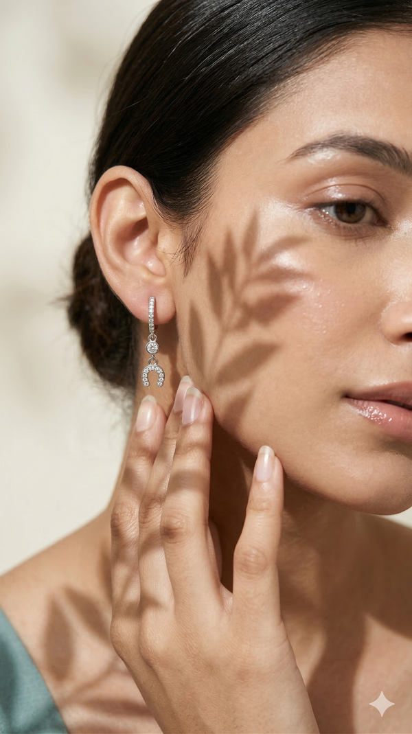 Lucky Charm Horseshoe Hoop Earrings