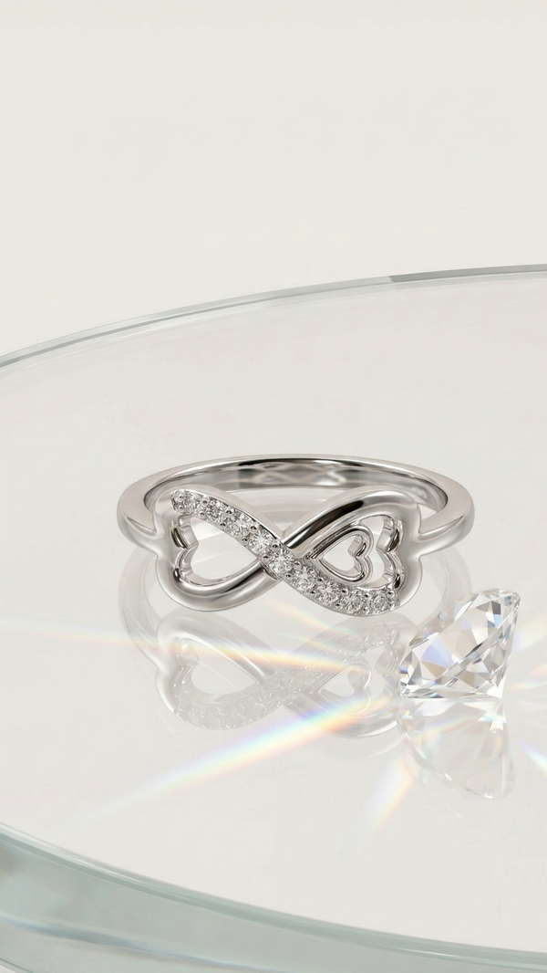 Infinity Heart Ring – 925 Sterling Silver