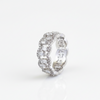 Radiant Halo Eternity Ring – 925 Sterling Silver