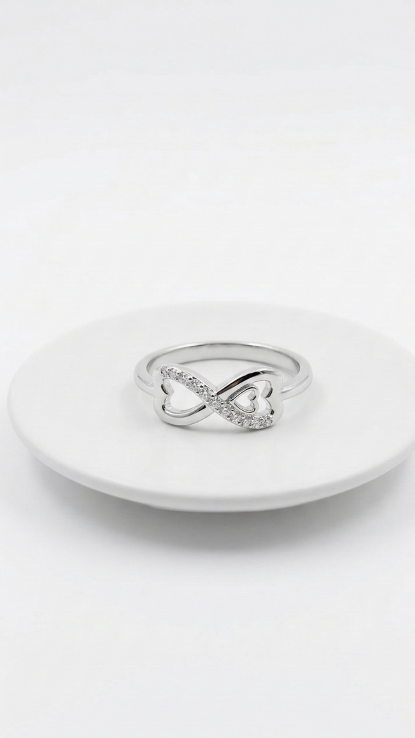 Infinity Heart Ring – 925 Sterling Silver
