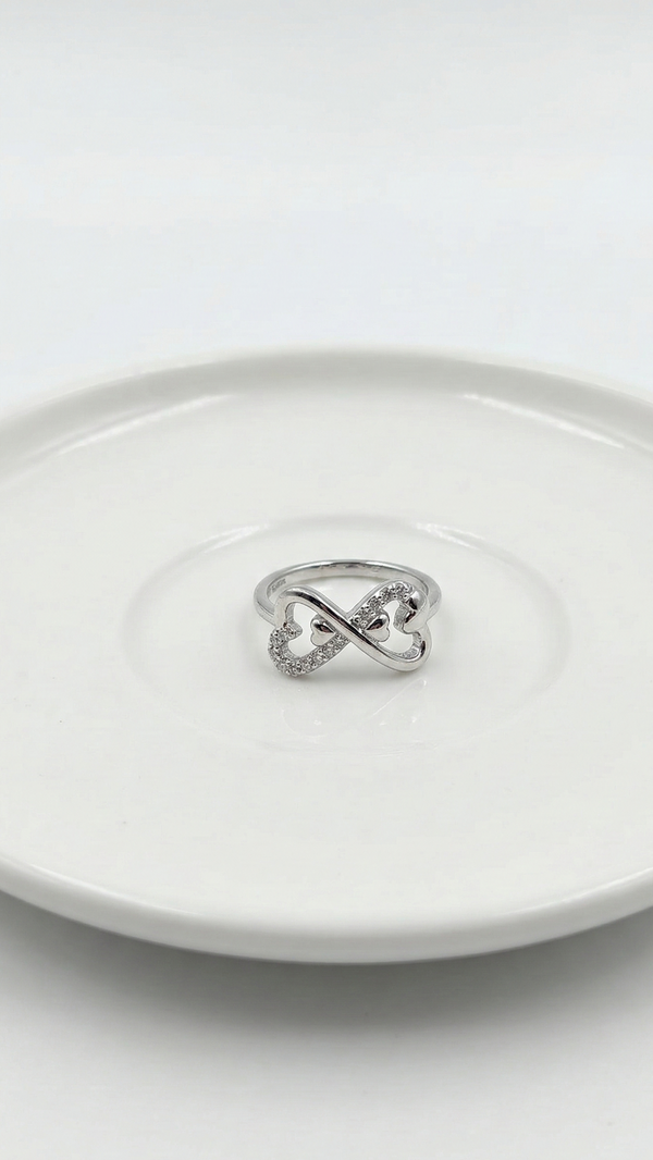 Infinity Twin Heart – 925 Sterling Silver