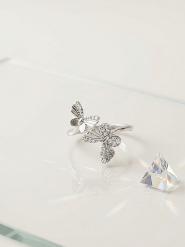 FlutterFit Adjustable Butterfly Ring – 925 Sterling Silver