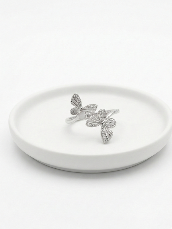 FlutterFit Adjustable Butterfly Ring – 925 Sterling Silver
