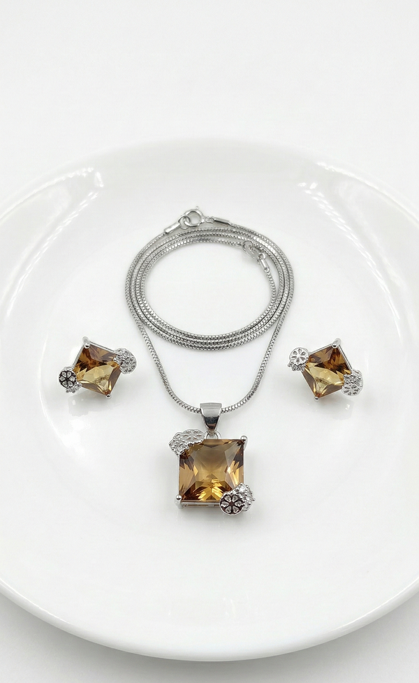 Sunbeam Crystal Silver Set