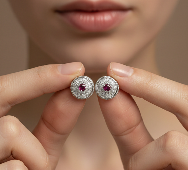 Rosé Halo Luxe Studs