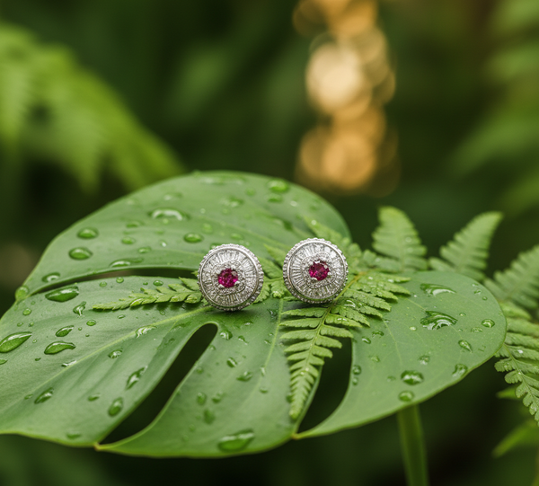 Rosé Halo Luxe Studs