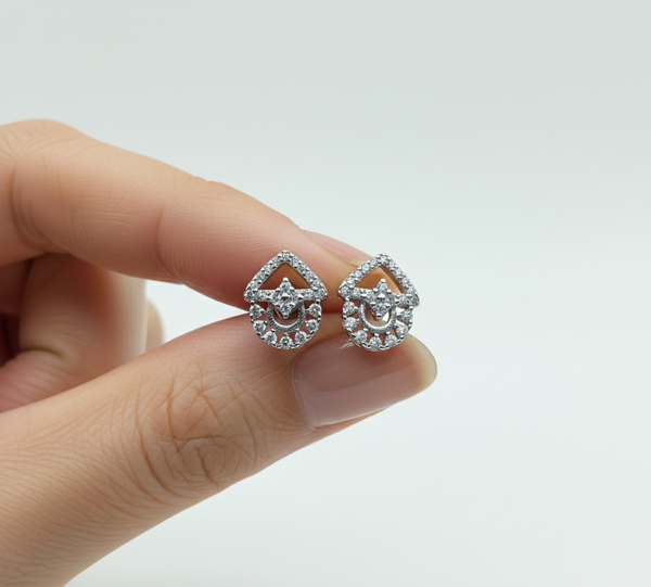 Stellar Drop Silver Studs