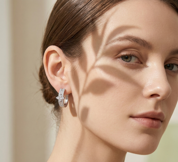 Celeste Star Hoops
