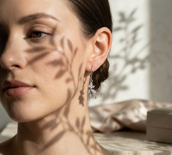 Celeste Leaf Drop Earrings