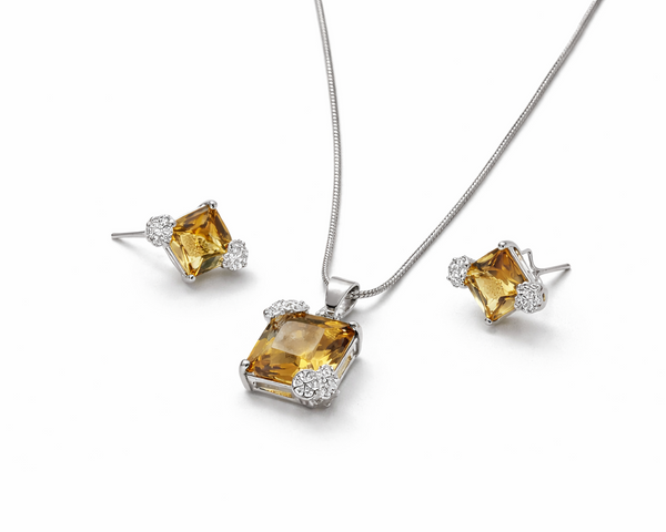 Sunbeam Crystal Silver Set