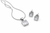 Luxe Square Spark Silver Set