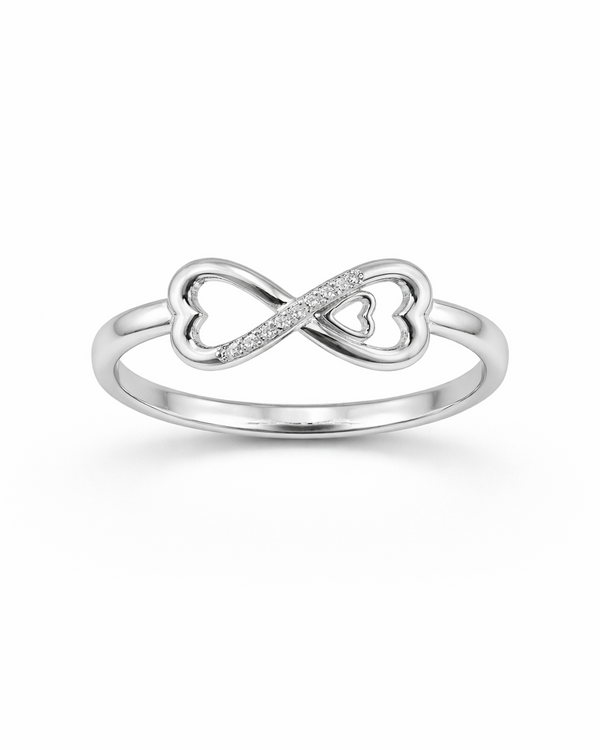 Infinity Heart Ring – 925 Sterling Silver