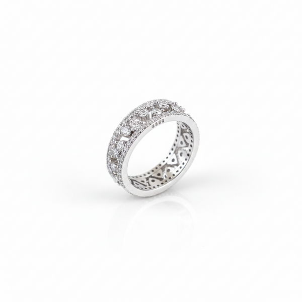 Oval-cut eternity ring