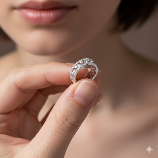 Oval-cut eternity ring