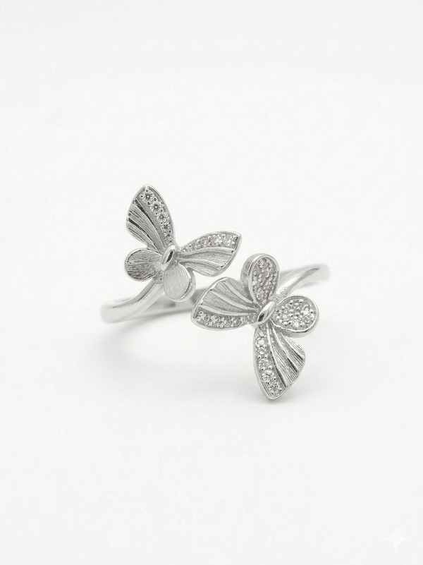 FlutterFit Adjustable Butterfly Ring – 925 Sterling Silver