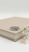Eternal Knot Crystal Ring – 925 Sterling Silver