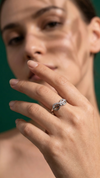 Eternal Knot Crystal Ring – 925 Sterling Silver
