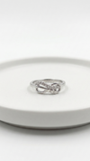 Eternal Knot Crystal Ring – 925 Sterling Silver