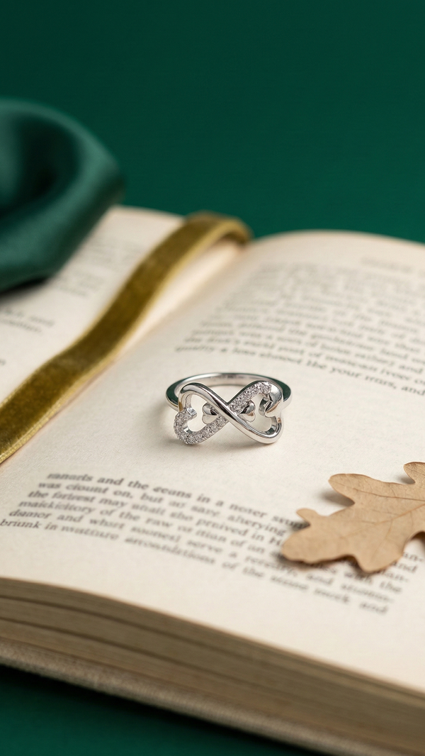 Infinity Twin Heart – 925 Sterling Silver
