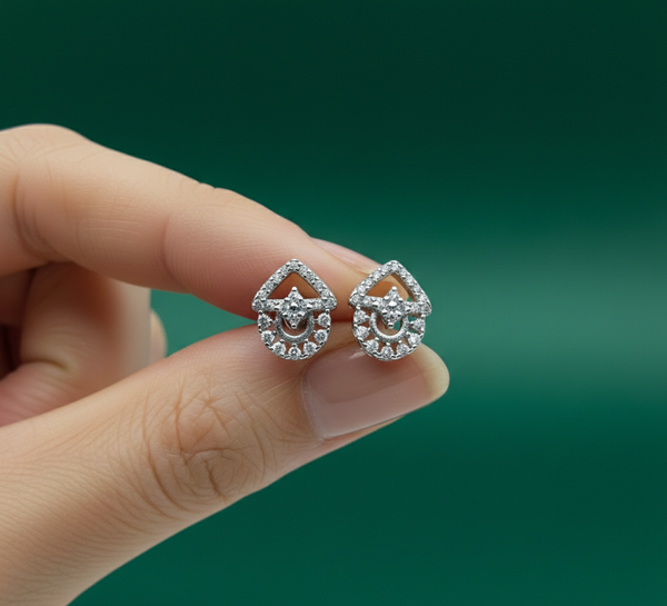Stellar Drop Silver Studs