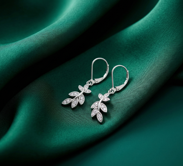 Celeste Leaf Drop Earrings