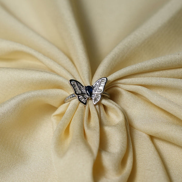 BlueFlare Butterfly Ring